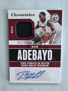 2017-18 Panini Chronicles Signature Swatches /199 Bam Adebayo Rookie Auto RC RPA