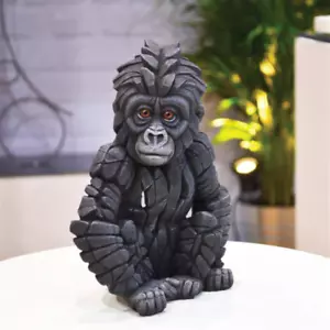 Baby Gorilla Edge Sculpture Figure Evocative - Marble Castings Blend - Picture 1 of 4