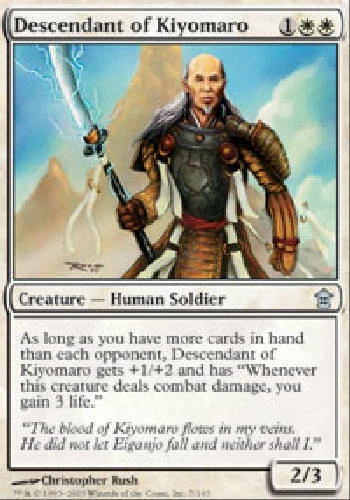 DESCENDANT OF KIYOMARO Saviors of Kamigawa MTG Magic the Gathering Cards DJMagic - Image 1 of 1