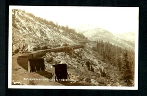 RPPC #86b Devolite S.P. Cobertizos de nieve, Over the Sierra Mountains, Nevada sin usar - Imagen 1 de 2