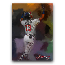 Ronald Acuna #16 Art Card Limited 37/50 Edward Vela Signed (Atlanta Braves)