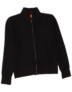 HUGO BOSS Womens Cardigan Sweater UK 16 Large Black Cotton CU39 - Picture 1 of 4