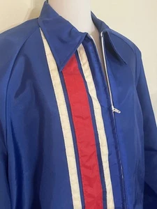 Vtg Blue Fully Lined Crown Of California Brand Windbreaker Jacket - Picture 1 of 13