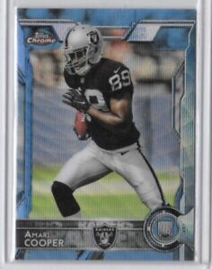 Amari Cooper 2015 Topps Chrome RC Blue Wave Refractor Rookie