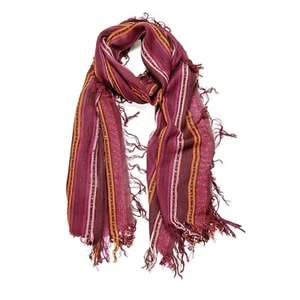 Mode Viskose Schal Pashmina Halstuch Damen Rüschen Spitze weich Schal SH117PRPL - Bild 1 von 2