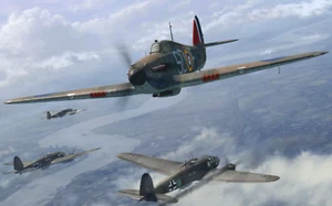 BATTLE OF BRITAIN HURRICANE MK1 ACE GINGER LACEY LIMITED EDITION SIGNED PRINT - Picture 1 of 12