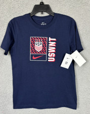 Nike Core Short Sleeve Tee TEAM USA USWNT Soccer Youth Girls Large Blue 's.