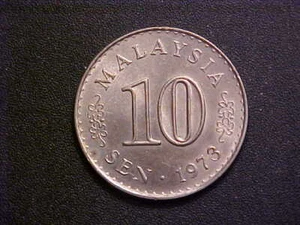 1973 Malaysia 10 Sen KM# 3 - Very Nice High Grade Collector Coin! -d9179xux - Picture 1 of 2