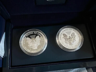 2012-S Eagle & REVERSE PROOF San Francisco Two-Coin Silver Proof Set OGP & COA - Image 1 of 4