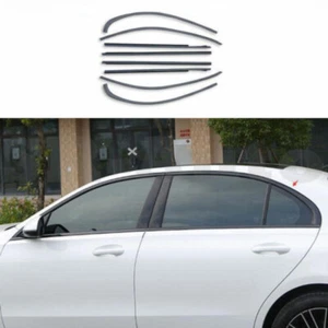 For Benz C-Class W206 2022-2024 Chrome Black Window Sill Molding Strip Trim 8PCS - Picture 1 of 13