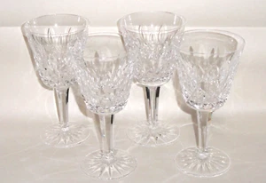 4 Waterford Kristallkelche ~ Lismore 6" Weinglas ~ klar - Bild 1 von 12