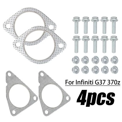 Junta de escape de 4 piezas + tuerca de pernos de 10 piezas 1320-G37-370Z para Infiniti Q50 tracción trasera 370z G37 Foto 1 de 4