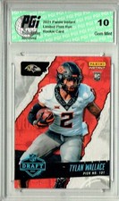 Tylan Wallace 2021 Panini Instant #34 Draft Night 1 of 777 Rookie Card PGI 10