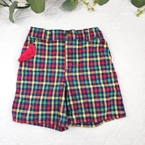 OshKosh B'Gosh Plaid Kids Shorts Size 4T Chino Shorts Cotton Made in USA - Picture 1 of 8