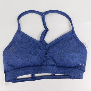 AR-33 Strappy Wire-Free Sports Bra - Space-Dye Navy, XS #9321 - Picture 1 of 7
