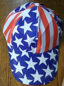NEU MIT ETIKETT SET AUS 6 MÜTZEN AMERIKANISCHE FLAGGE EINHEITSGRÖSSE PASST DEN MEISTEN KLETTVERSCHLUSSVERSTELLUNG - Bild 1 von 2