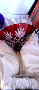 Faberge Martini Ruby Red Crystal Glass - Picture 1 of 4