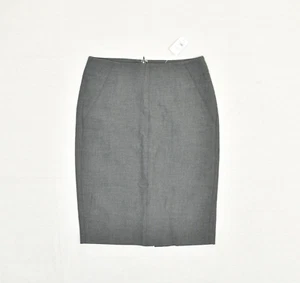 NEW Ann Taylor Loft Women's Pencil Skirt Solid Office Zip Polyester Gray Size 00 - Picture 1 of 8