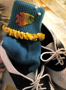 TROPICAL Fish Sock Trim/CROCHET PATTERN INSTRUCTIONS ONLY - Picture 1 of 1