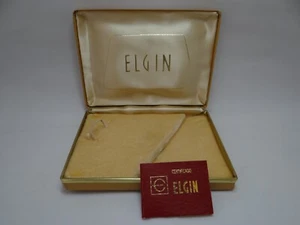 Elgin Watch Box, Blank Certificate Vintage 1960's - Imagen 1 de 10