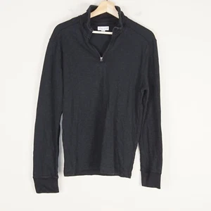 Sudadera Pullover Negra J Crew Knit Goods Doble Punto Media Cremallera Para Hombre Talla M - Imagen 1 de 10