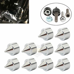 10X Head Bolt Cover Spike Engine Schrauben Topper Caps For Harley Universal Fit - Picture 1 of 13