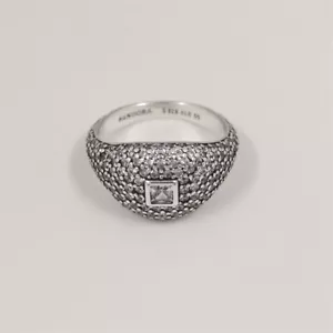 Anillo de cóctel cuadrado pandora pavé - Imagen 1 de 6