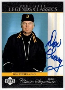 2004-05 UD Legends Classics Signatures #CS3 Don Cherry - Imagen 1 de 1