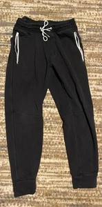 American Eagle Mens Drawstring Joggers Adjustable Waist Pockets Medium Black - Picture 1 of 3