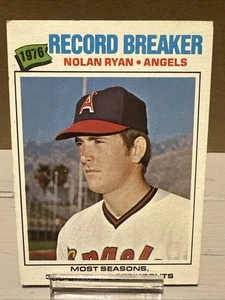 Tarjeta 1977 Topps #234 Nolan Ryan Angels Hof Strike Out King - Imagen 1 de 6