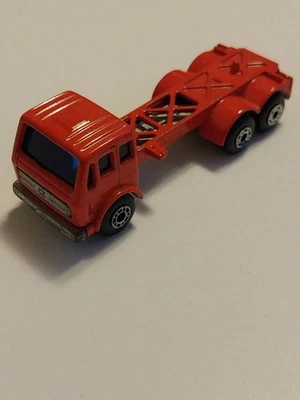 1976 Matchbox Superfast Lesney Mercedes Red Container Truck Made in England  - Image 1 of 3