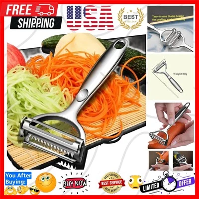 Elegante pelador de verduras multifunción 2 en 1 - Peeling de precisión sin esfuerzo Foto 1 de 4