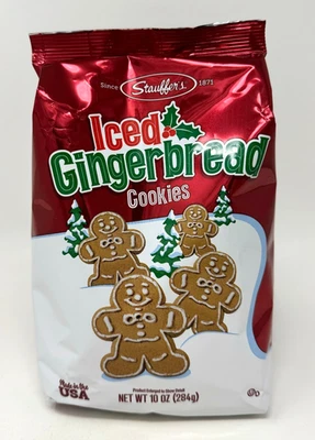 STAUFFERS Galletas de Jengibre Helado Bolsa 10 Oz Navidad Vacaciones NUEVO 5/2026 Foto 1 de 4