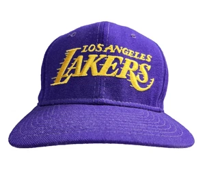 Sports Specialties Vintage LA Lakers Motion Logo Purple 100% Wool Snapback Hat - Picture 1 of 9