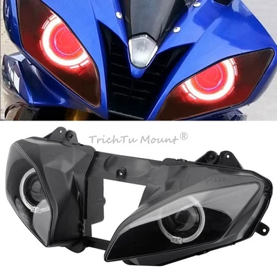 Fit For Yamaha YZF R6 2008-2016 Front Headlight YZFR6 All LED Headlamp Assembly - Imagem 1 de 4