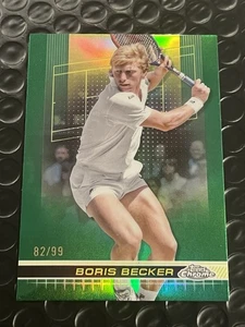 2024 Topps Chrome Tennis Boris Becker Green Refractor #/99 SP - Bild 1 von 2