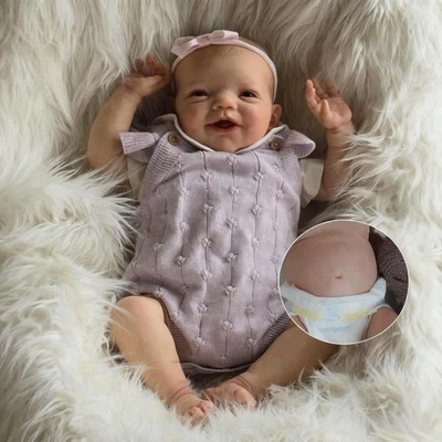 Muñecas bebé renacido silicona cuerpo completo 20 pulgadas impermeables bebé recién nacido realista Foto 1 de 4