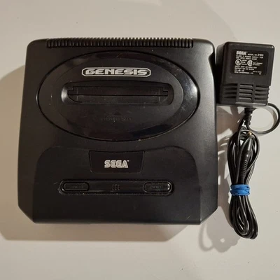 SEGA Genesis II 16MB Home Console - Black with Power Cable -No AC- Tested - Image 1 of 4