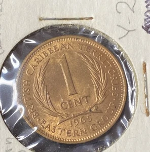 1965 East Caribbean States Cent Bronze Coin Free Shipping - Picture 1 of 2