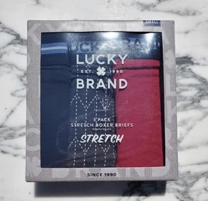 New Small (28-30") Lucky Brand 3 Pack Stretch Boxer Briefs With Fly Pouch - Picture 1 of 2