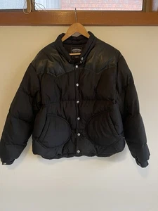Frizmworks Black Puffer Wester Jacket Leather Shoulders Small Medium - Picture 1 of 6