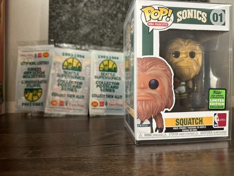 🏀1993-1994 5 Supersonics Taco Time Collector Postcards LOT SEALED With Funko Cover
