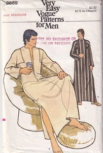 Patrón de costura Vogue años 80 8669 para hombre caftán holgado talla mediana - Imagen 1 de 2