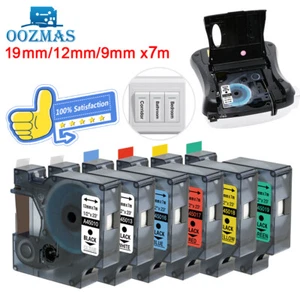 Cinta de etiqueta compatible Dymo D1 negra sobre blanca Label Manager 280 19 mm/12 mm/9 mm x7 m - Imagen 1 de 39