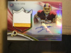 2013 TOPPS PLATINUM JORDAN REED 576/1000 AUTOGRAPH ROOKIE REFRACTOR PATCH #ARP-J - Picture 1 of 1