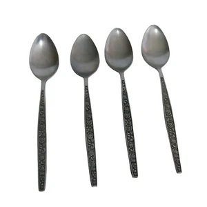Nasco Stainless Antiqua 4 Teaspoons flatware Japan - Picture 1 of 8