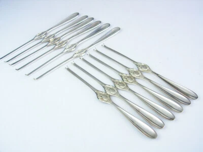 Edle alte 6  STÜCK HUMMERGABELN  VERSILBERT gestempelt BLANCS mit Hummermotiv - Bild 1 von 4