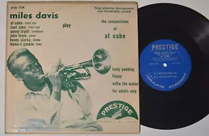 Original Miles Davis Plays The Compositions Of Al Cohn PRLP 154 Prestige Records - Picture 1 of 4