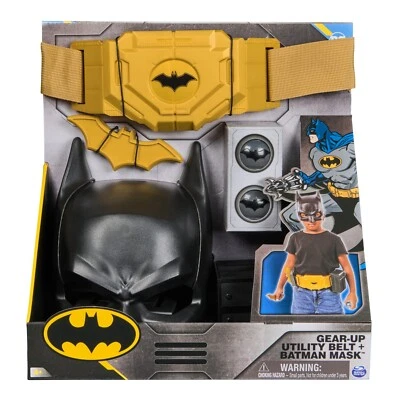 DC BATMAN Gear-Up Utility Belt+ Mask & Batarangs & Smoke Pellets New - Image 1 of 4
