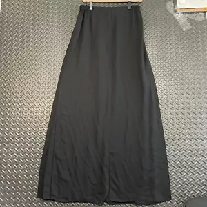 Maxi gonna lunga nera vintage Adrianna Papell Evening Essentials con spacco taglia 10 - Foto 1 di 9